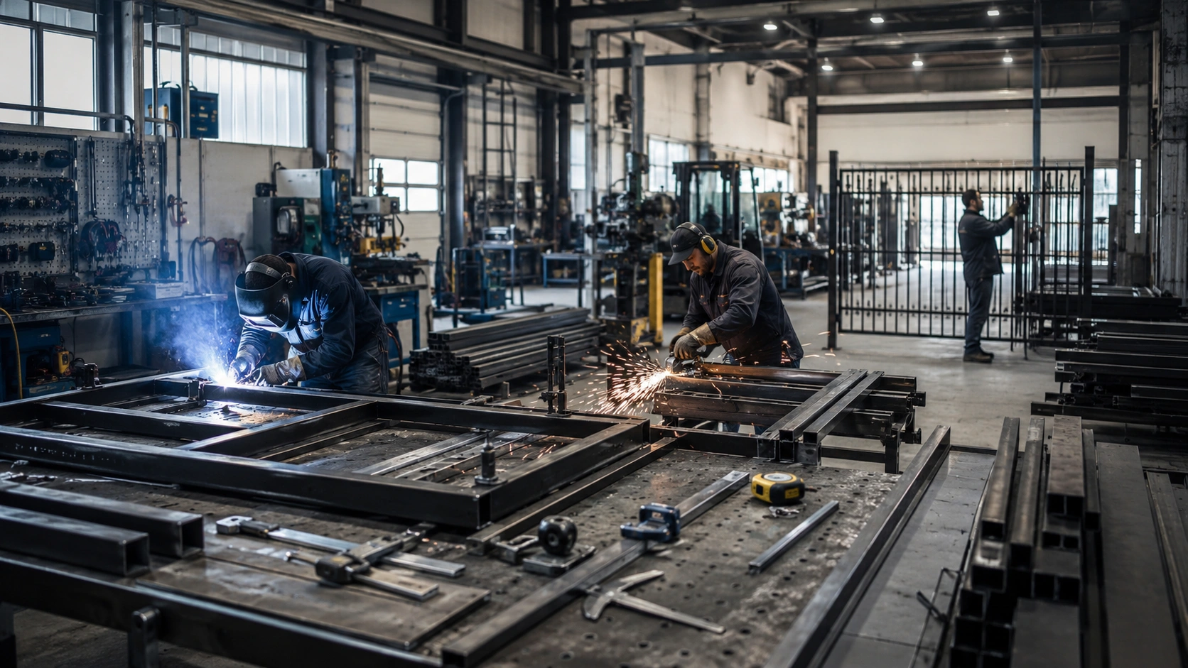 Metallbau und Schlosserei bei der Fertigung