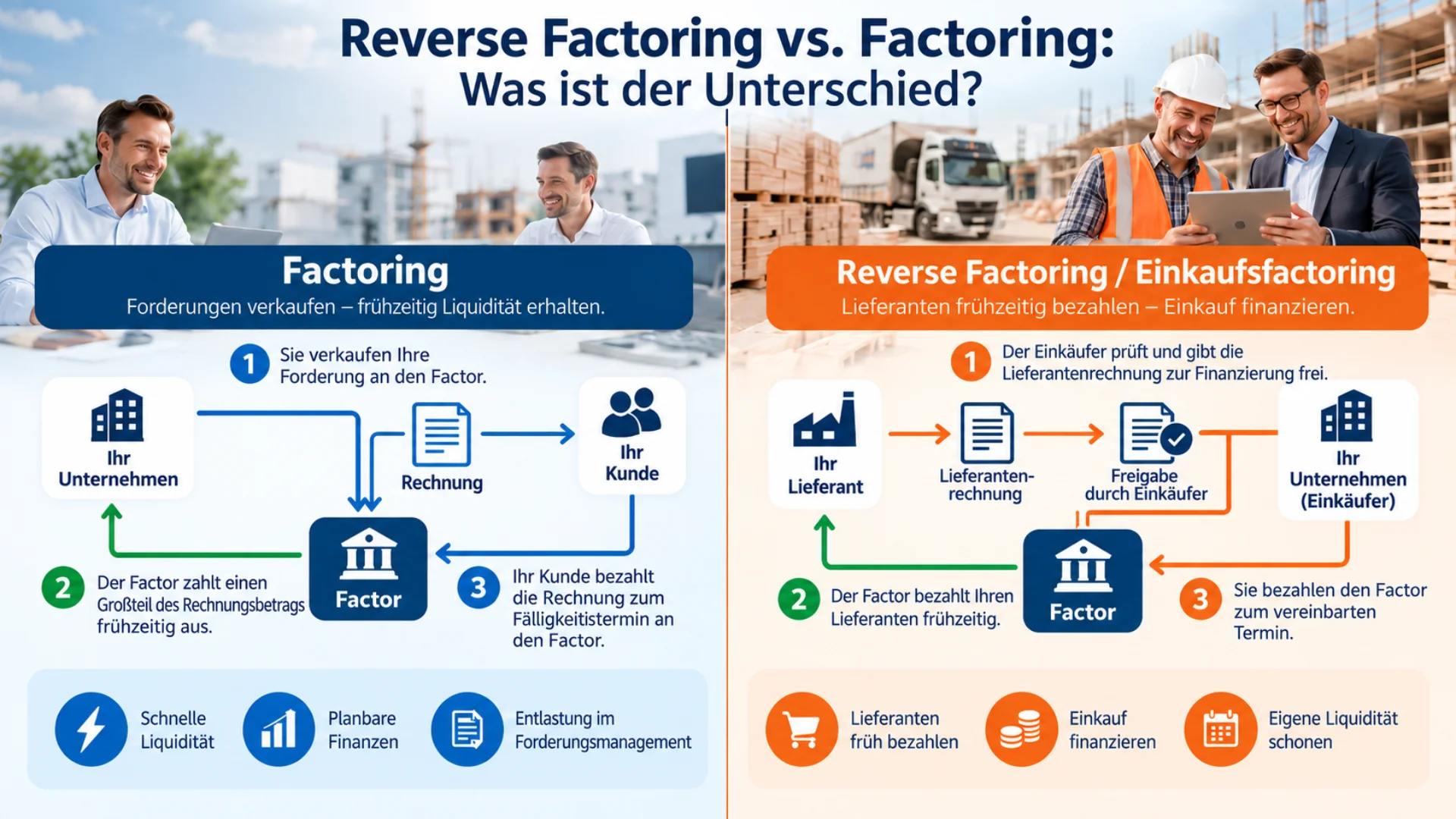 Reverse Factoring vs. Factoring: Was ist der Unterschied?